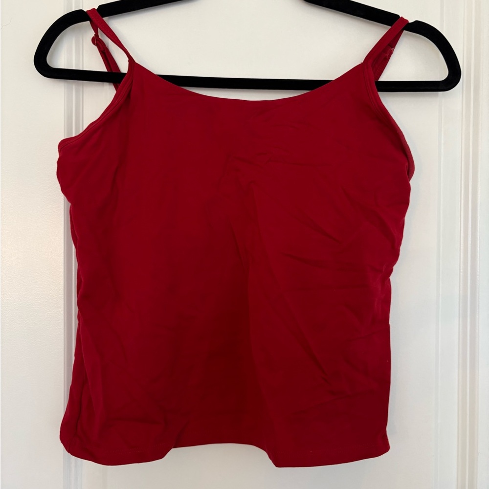 NWT New York & Co Women Large Junior Red Camisole Tank Top Adjustable Straps